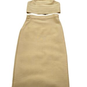 2 piece Herve Leger bandage skirt set